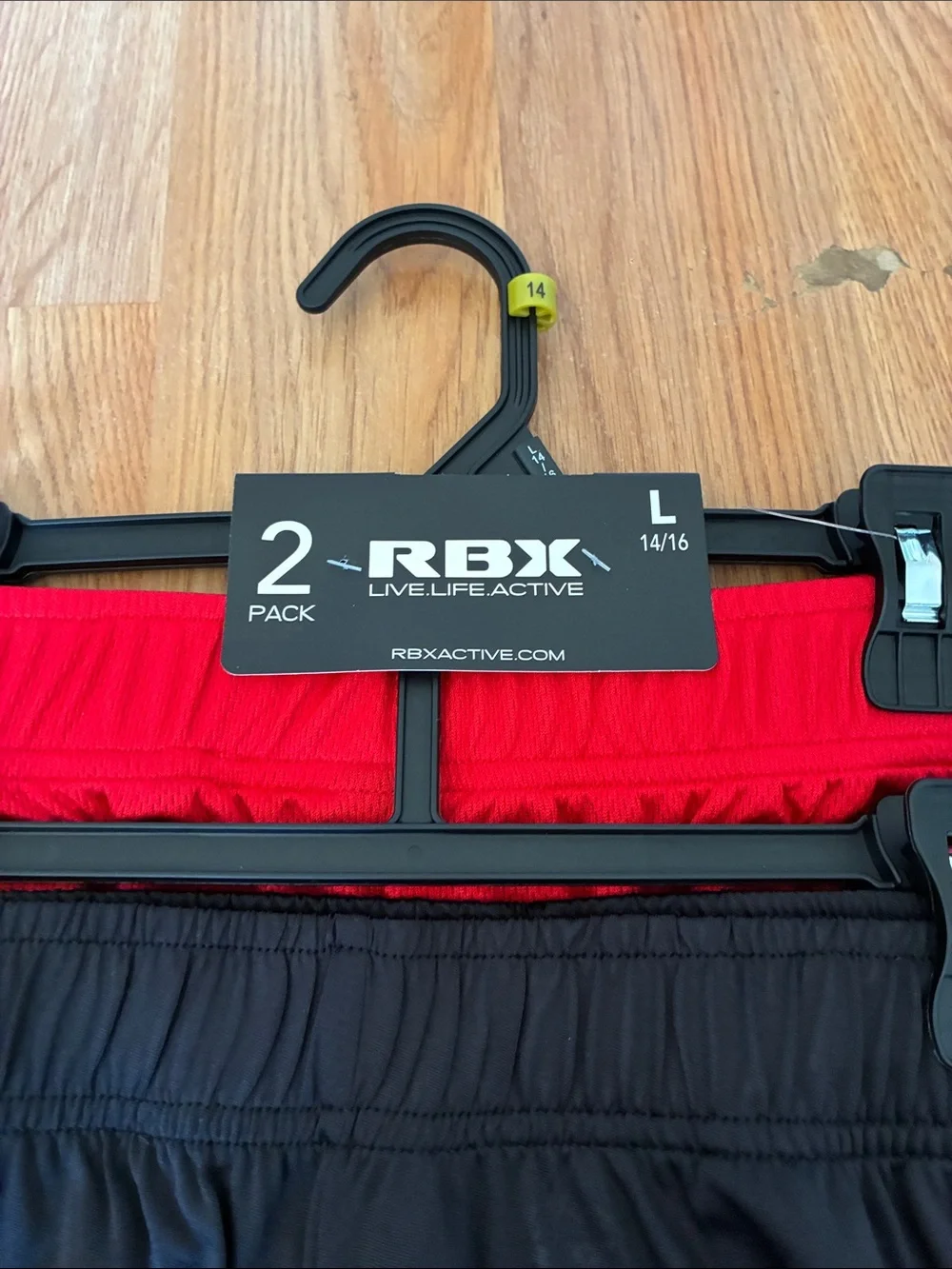 RBX Red & Black Athletic Shorts 2-Pack